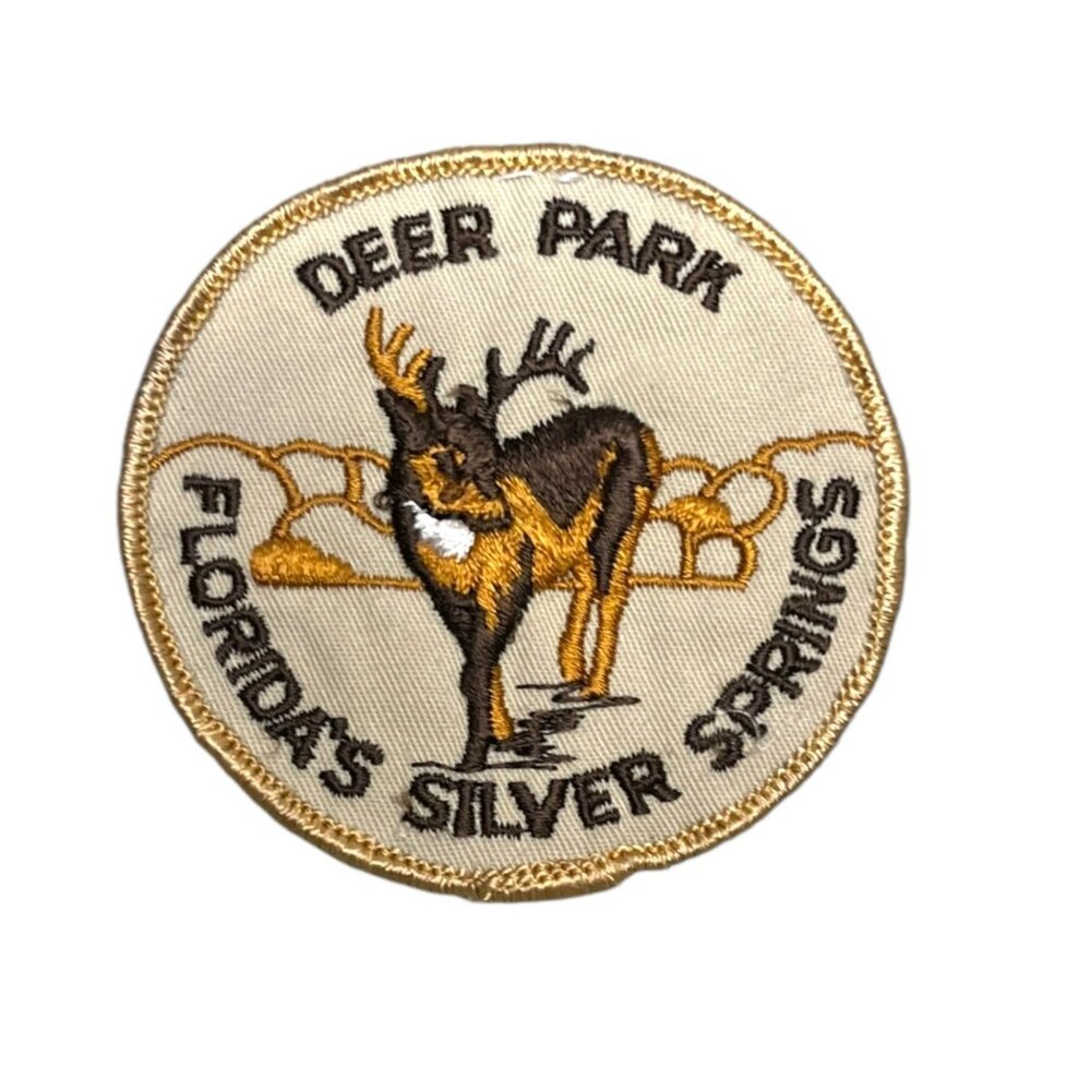 Florida's Silver Springs Deer Park 1980s vintage patch‎ - size 3" round